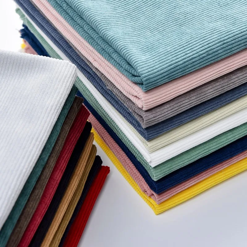 8 Вельветовая однотонная ткань толстая фланелевая куртка рубашка брюки диван