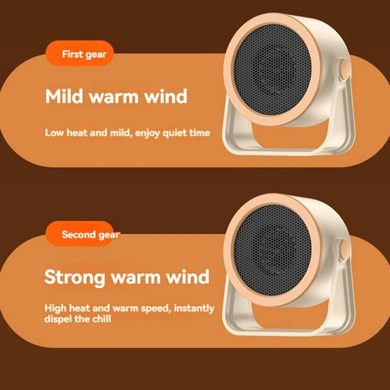 Электрический обогреватель 500 Вт портативный настольный вентилятор теплого