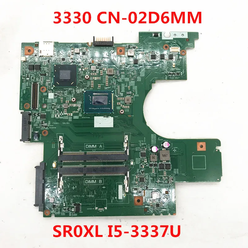 CN-02D6MM 02D6MM 2D6MM Mainboard For DELL 3330 Laptop Motherboard 12275-1 With SR0XL I5-3337U CPU HM77 100% Tested Working Well