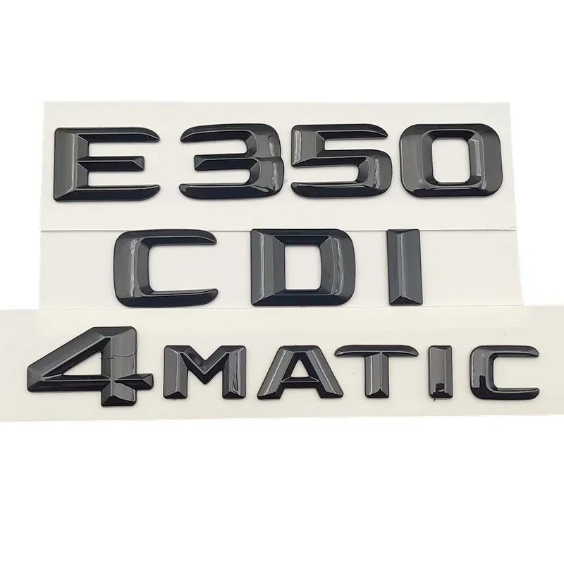 3D ABS черные Автомобильные буквы задний багажник значок Логотип E350 CDI 4matic эмблема