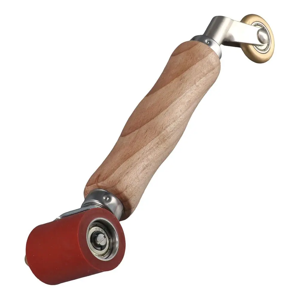 

Деревянные нажимные ролики для сварки, Ручной сварщик из Красного силикона с деревянной ручкой и крючком, латунь, 40 мм, Ручной пресс, сварщик колес