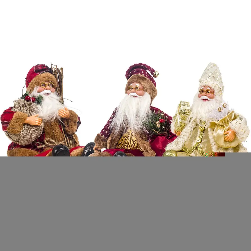 

Santa Claus Sitting Doll Fabric Christmas Doll Christmas Decoration Children Toy