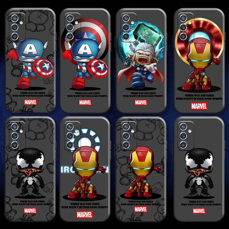 

Venom Spiderman Marvel Alliance For Samsung A20 A21 A22 4G 5G Phone Case Black Liquid Silicon Back Funda Carcasa Silicone Cover