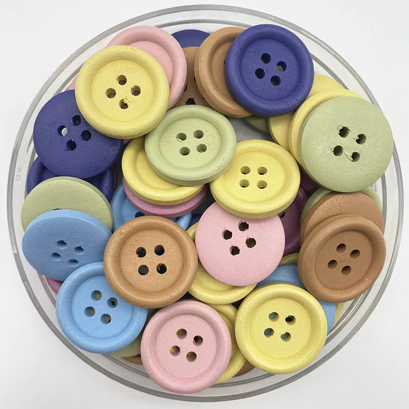 Новая цветная пуговица 15-25 мм вырезанная печатная ручная работа скрапбукинг