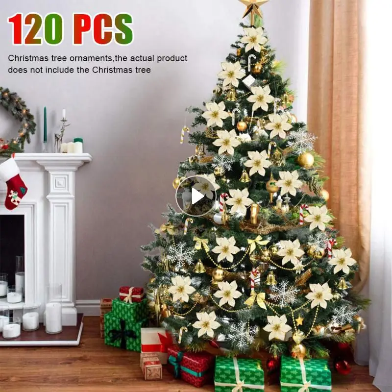 

120 шт./набор, подвесные украшения для ёлки