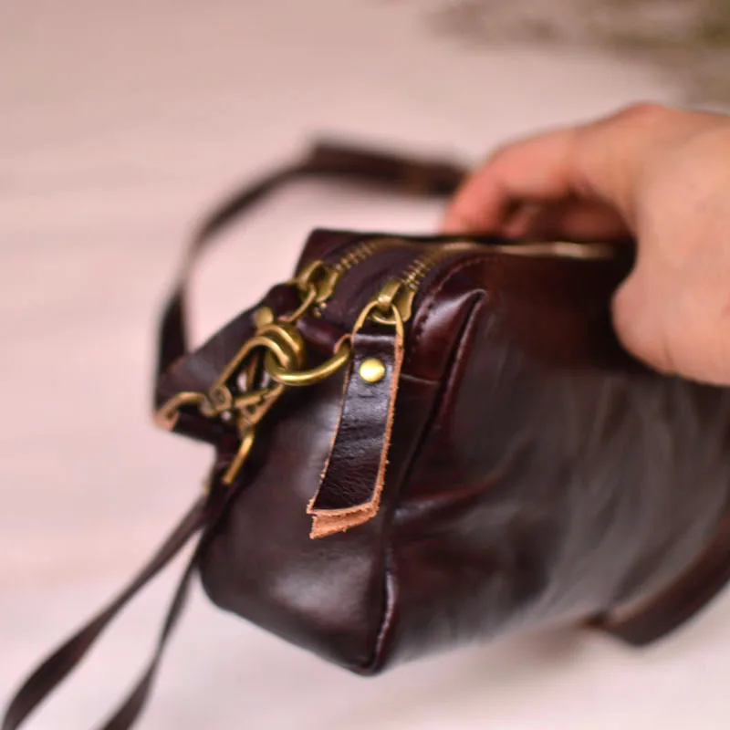 AETOO Простая сумка через плечо в стиле унисекс мягкая кожаная большой вместимости