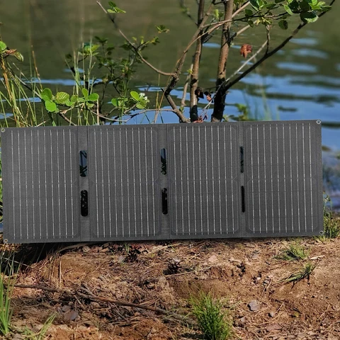 Складная солнечная панель 60 Вт с портами Type-c/USB/DC