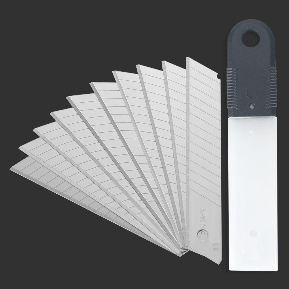 

10PCS Pack Box Utility Knife Blades Replacement Utility Knife Paper Cutter Blades cutting For Retractable Utility Knives