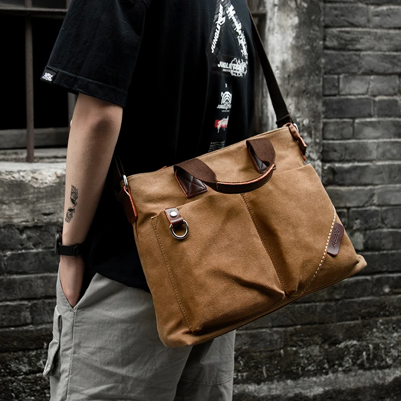 

Men Vintage Canvas Travel Bags Travel Tote Large Capacity Weekend Outdoor Sport Multifunction Handbag Duffel Bag Dropshipping