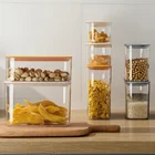 800 мл1400 мл2000 мл кухонная герметичная банка с крышкой зернистая коробка для хранения Контейнер для хранения пластиковые банки Кухонный Контейнер для хранения