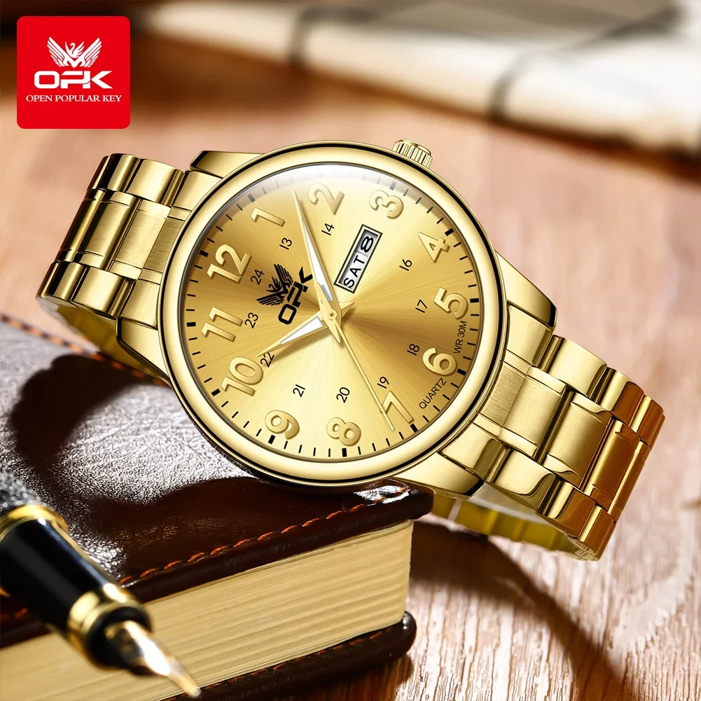 OPK 8176 Часы для мужчин Простые оригинальные кварцевые наручные часы