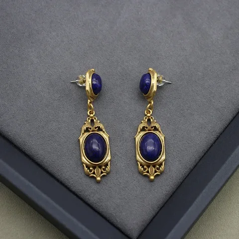 Серьги из лазурита S925