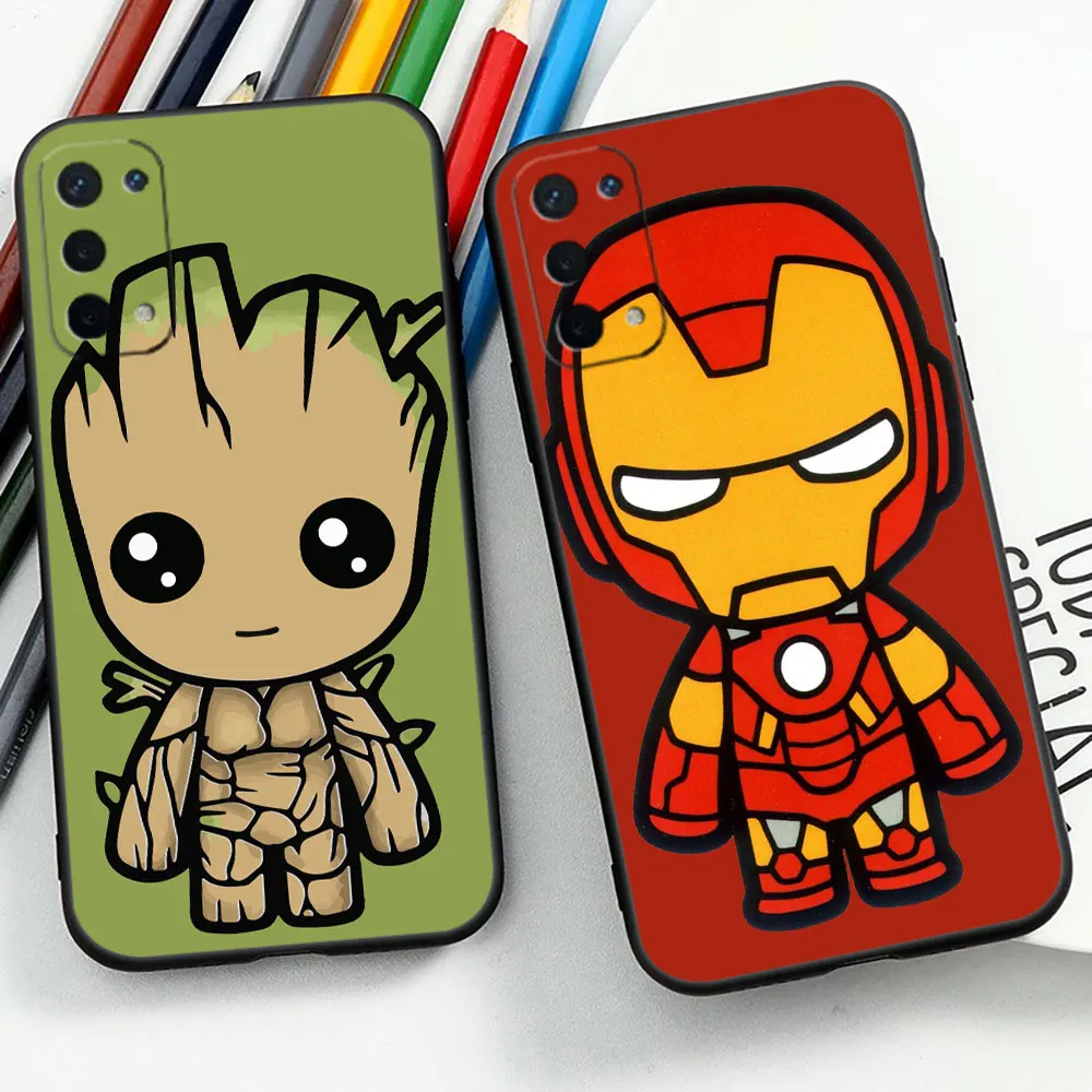 Чехол с рисунком Железного человека грута Человека-паука Йоды для OPPO A98 A96 A94 A93 A92