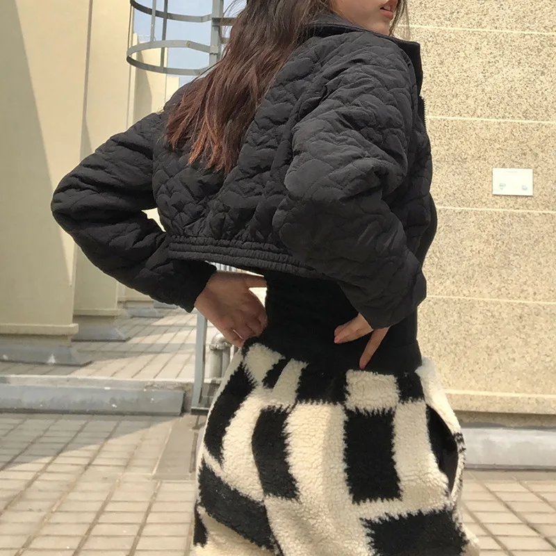2022 autumn women's clothing new style European and American street trend fashion love short casual padded jacket