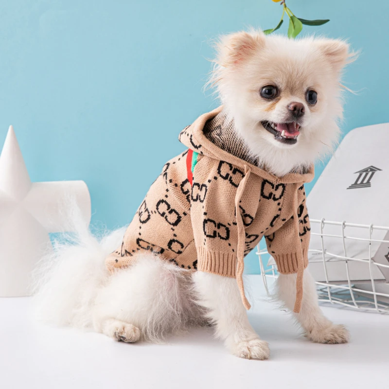 

Fashion Hot Sale Fashion Brand Pet Hooded Sweater Thickened Warm Dog Clothing Dog Clothing Suitable for Small and Medium Dogs