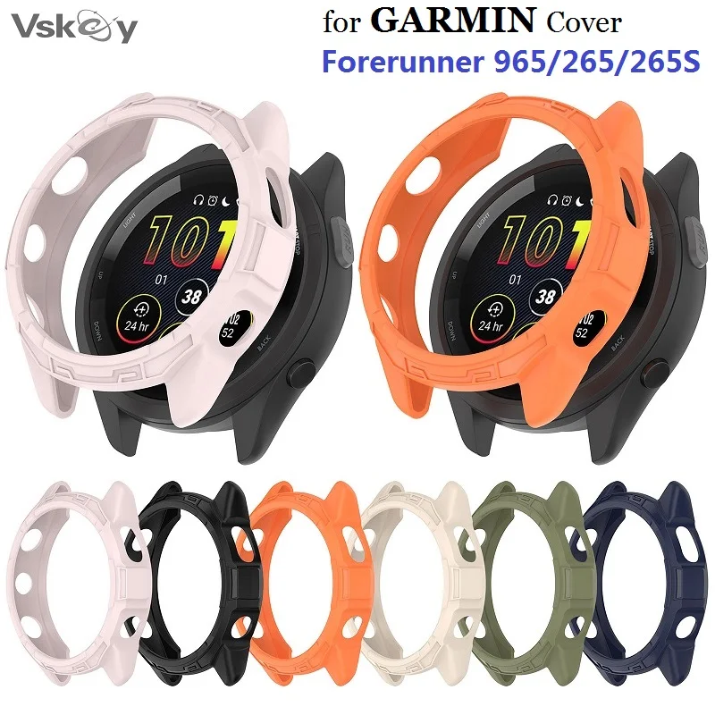 

10 шт. защитный чехол для смарт-часов Garmin Forerunner 965 265 265S, Мягкий бампер из ТПУ, противоударный чехол, защитная оболочка