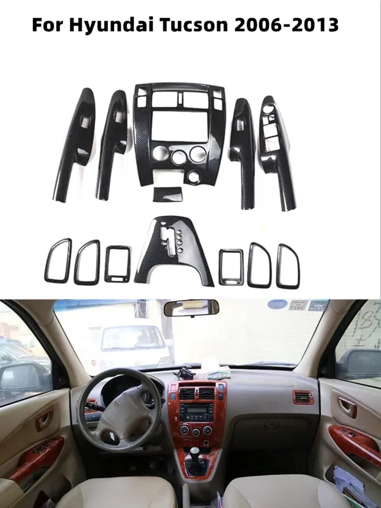 Углеродное волокно Abs Автомобильная шестеренка панель стеклоподъемник