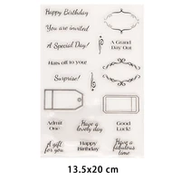 phrase frame clear stamps for diy scrapbooking crafts stencil fairy rubber stamps card make photo album decoration