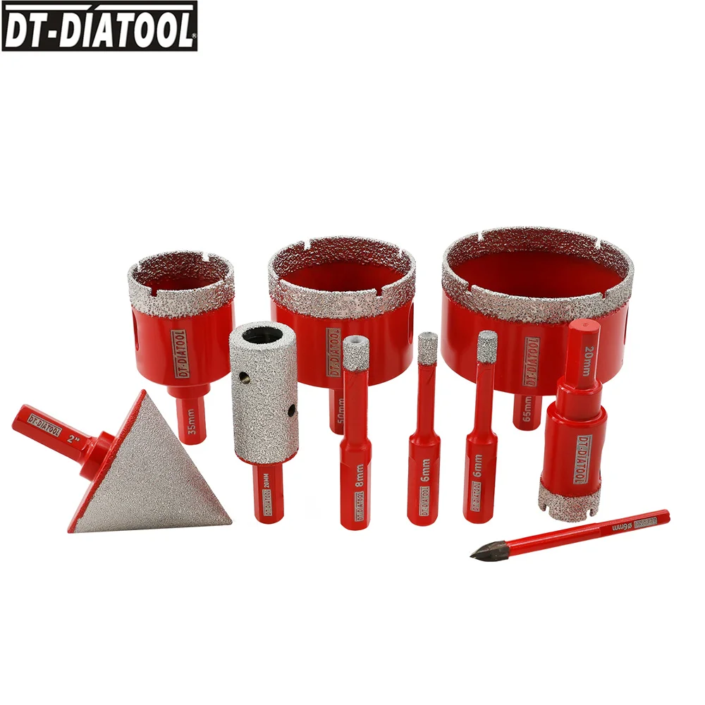 Набор алмазных сверл Diatool с треугольным хвостовиком кольцевая пила для мрамора