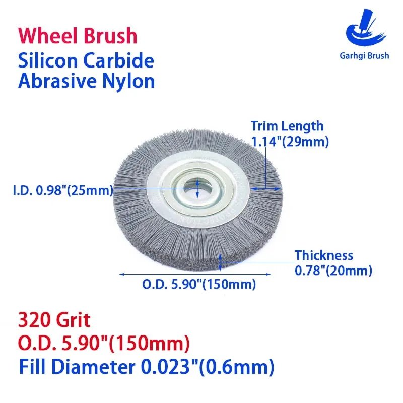 

Абразивные нейлоновые колесные щетки из карбида кремния, угловая настольная шлифовальная машина, металлическая ступица, удаление ржавчины, электроинструмент с ЧПУ