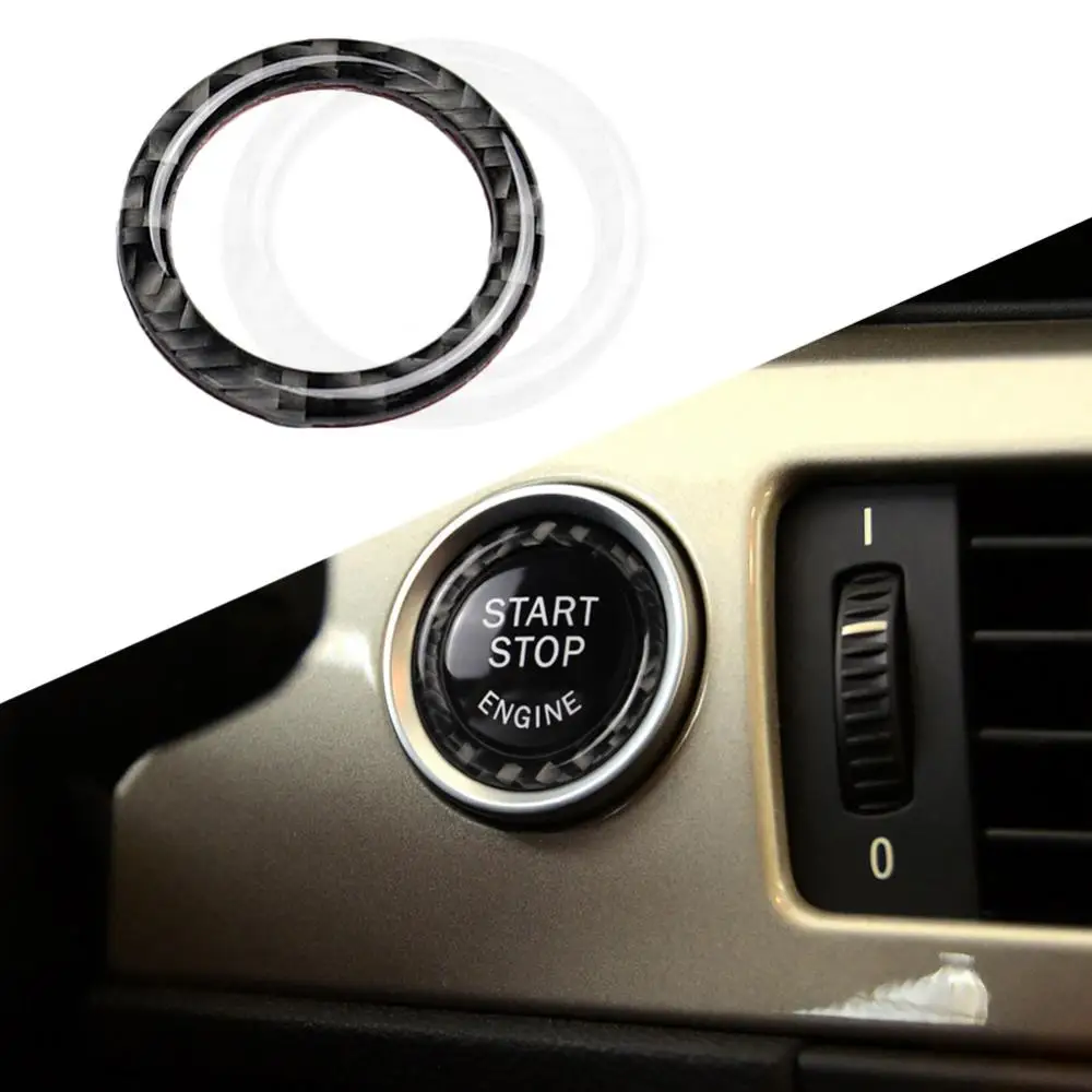 

Interior Carbon Fiber Car Engine Starter Decorative Ring for BMW E90 E92 E93