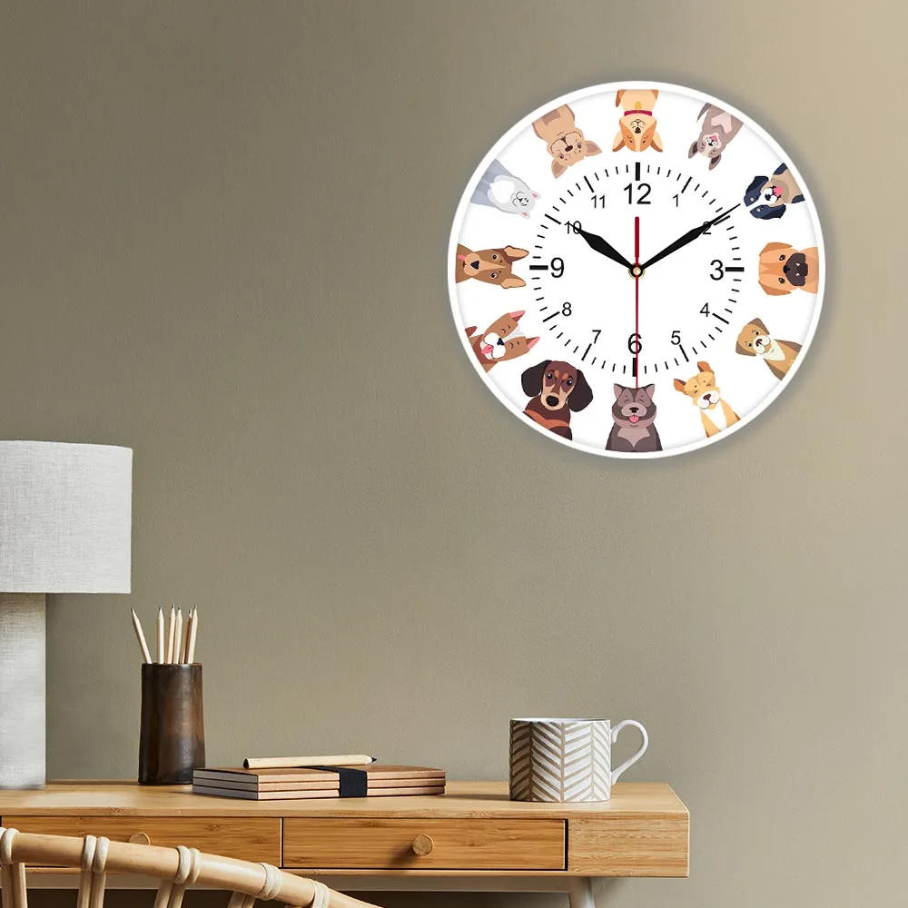 Настенные часы с изображением разных чистокровных собак настенные для детской