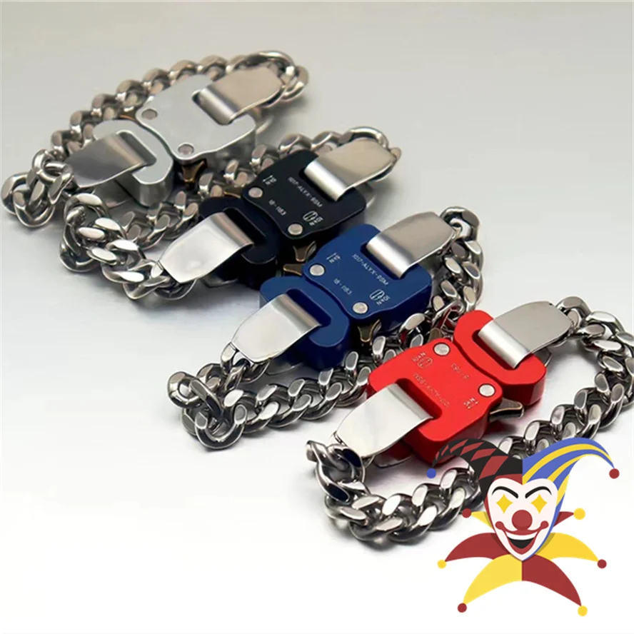 Новинка, браслеты ALYX RIVER LINK для мужчин и женщин, 1:1, высокое качество, разноцветные пряжки 1017, браслет ALYX 9SM, цепочка из нержавеющей стали