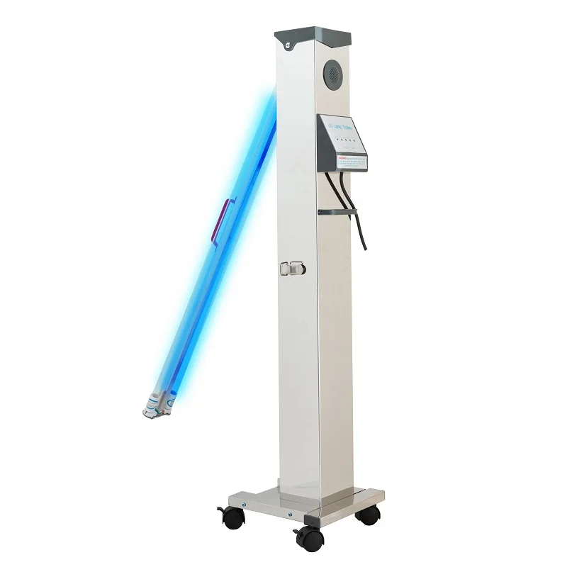 

Manufacturer low price Mobile uv disinfection trolley Stainless steel uv sterilizer Remote control ODM OEM for hospital