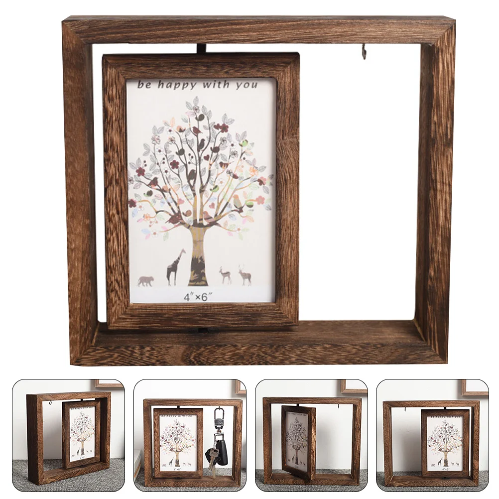 

Wood Rotating Vintage With Hanging Hook Double Sided Picture Frames For Couples Couples Picture Frame Wedding Photo Frames
