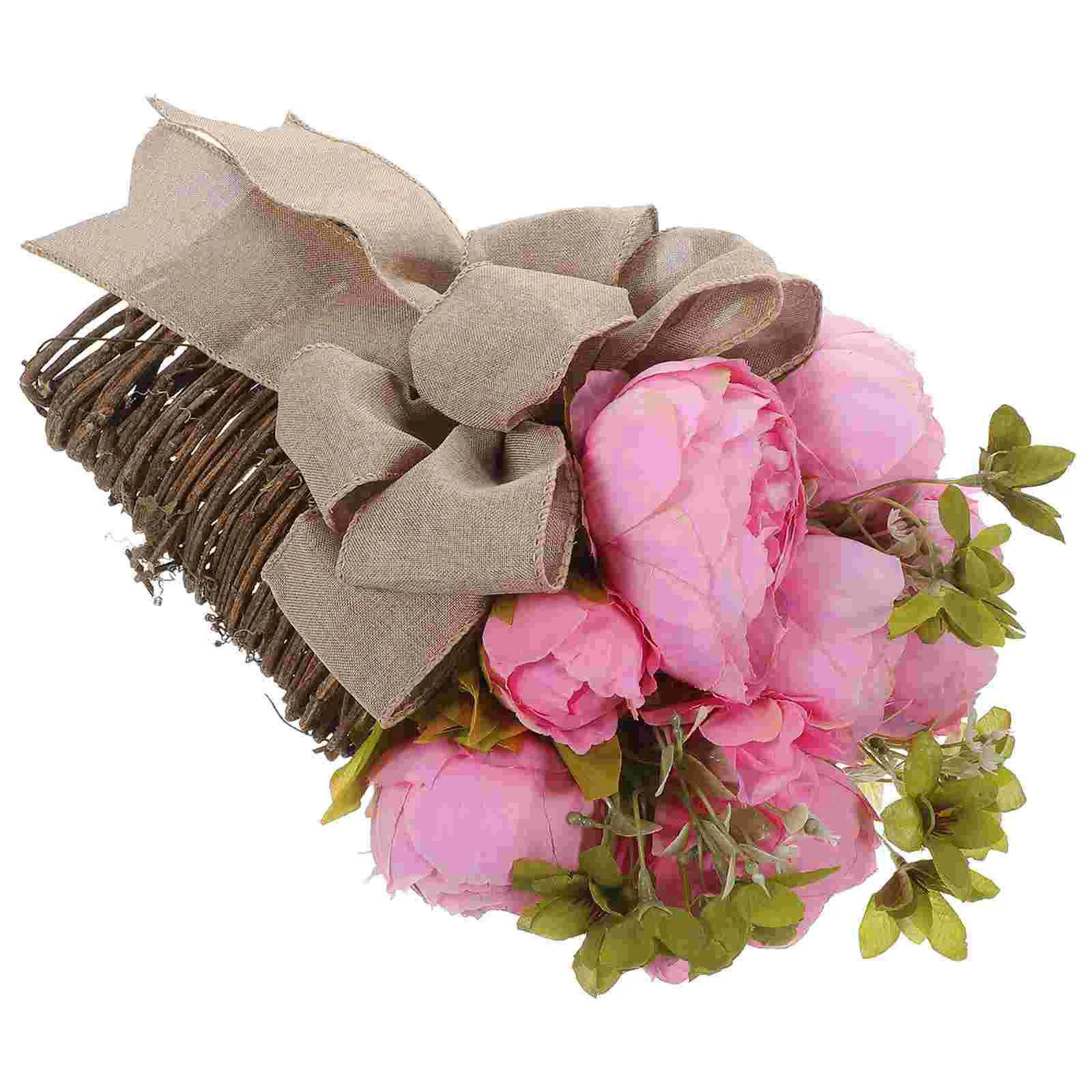 

Artificial Flower Wall Hanging Home Decor Peony Flower Front Door Front Door Hanging Flower Basket