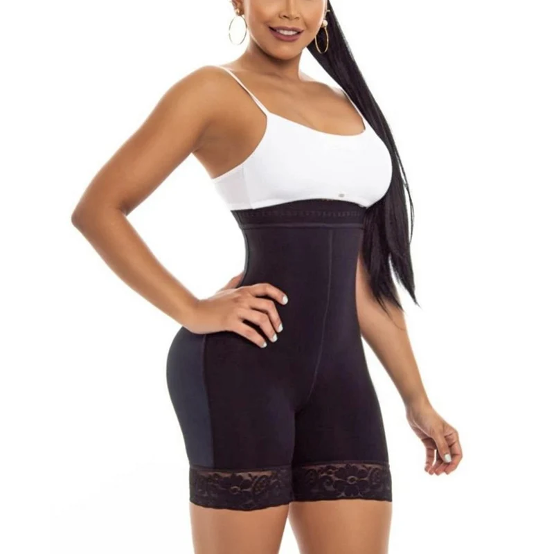 Women High Waist Butt Lifter Short Shaping Tummy Control Shapewear Slimming  Lace Girdle Bodysuit