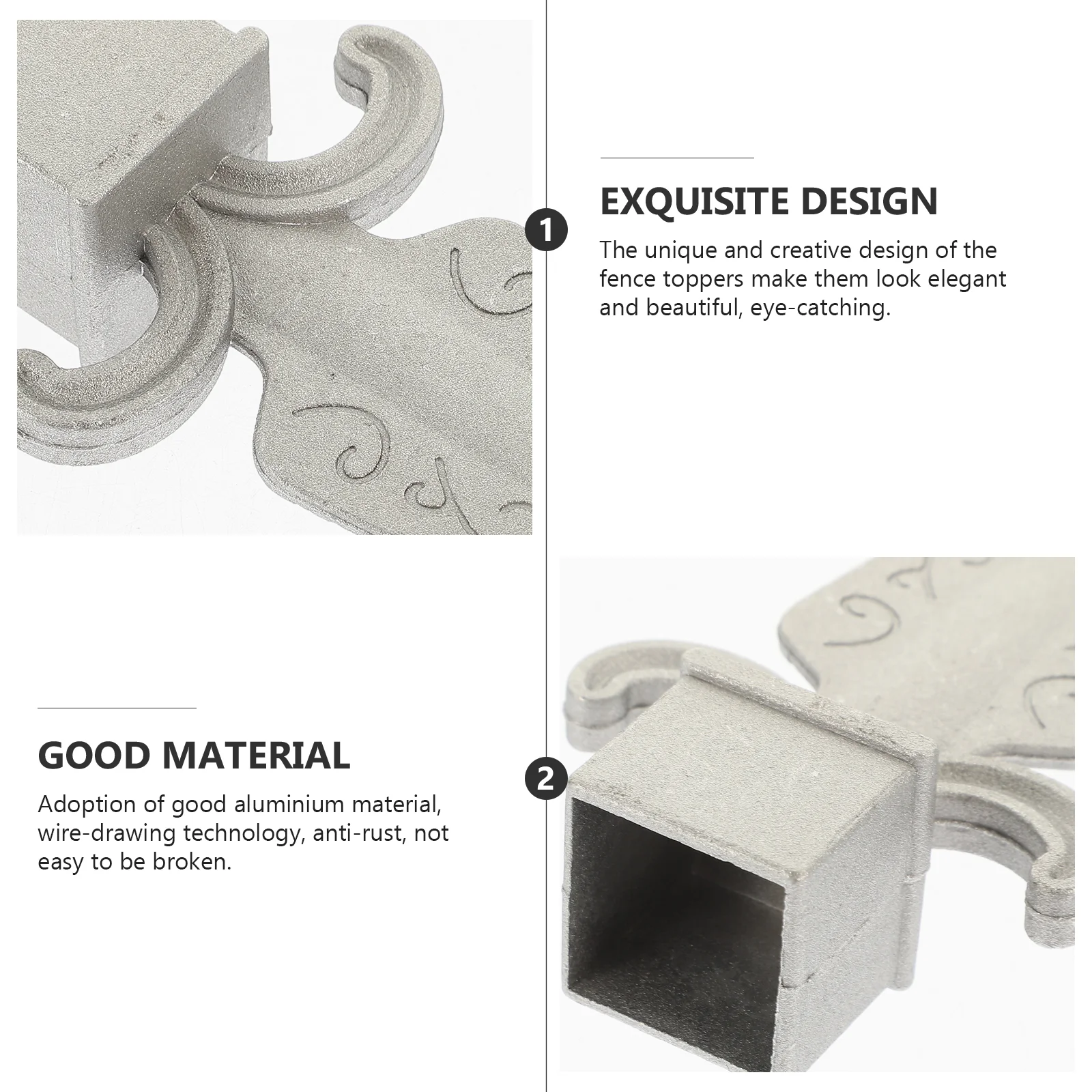 10 шт. головка забора уличный наконечник алюминиевый столб украшения копье