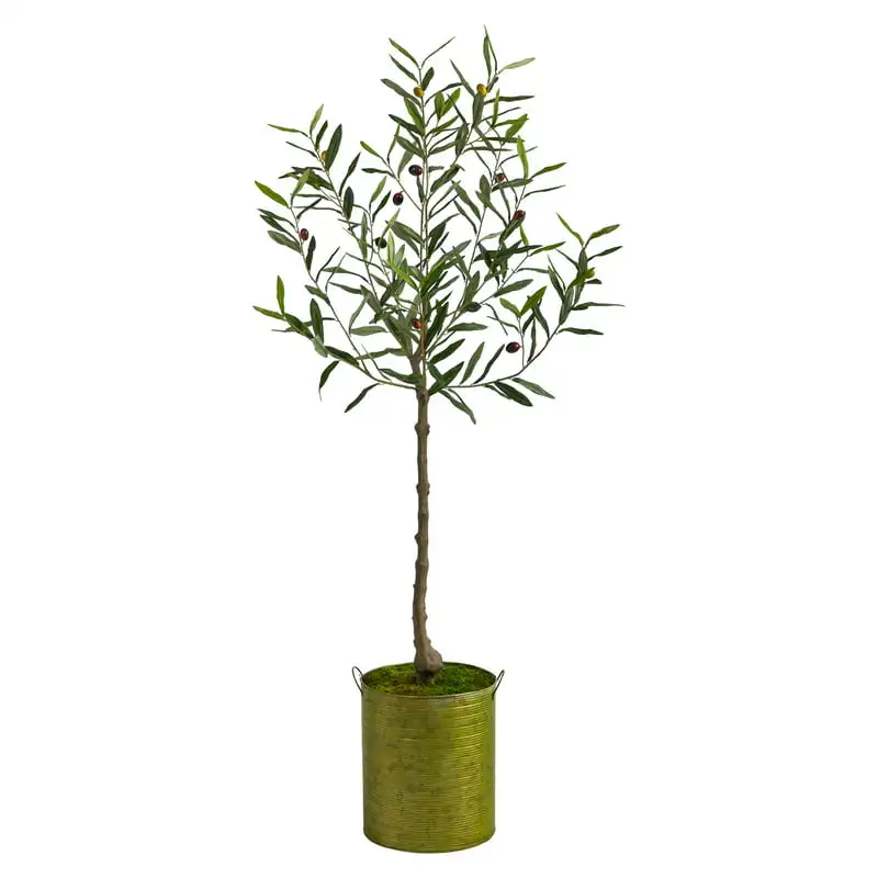 

Olive Artificial Tree in Green Planter