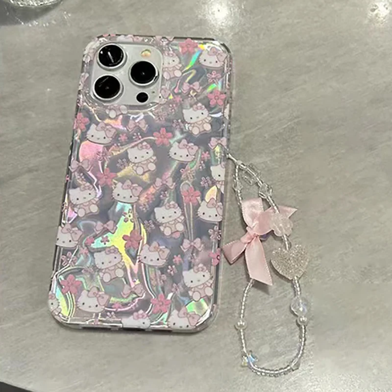 Чехол с рисунком Hello Kitty Sakura для Vivo V30 V27E V25E V40 Pro V29 Lite V30E Y56 Y38 Y22 Y35 Y22S Y31 Y33 Y51 Y78 5G