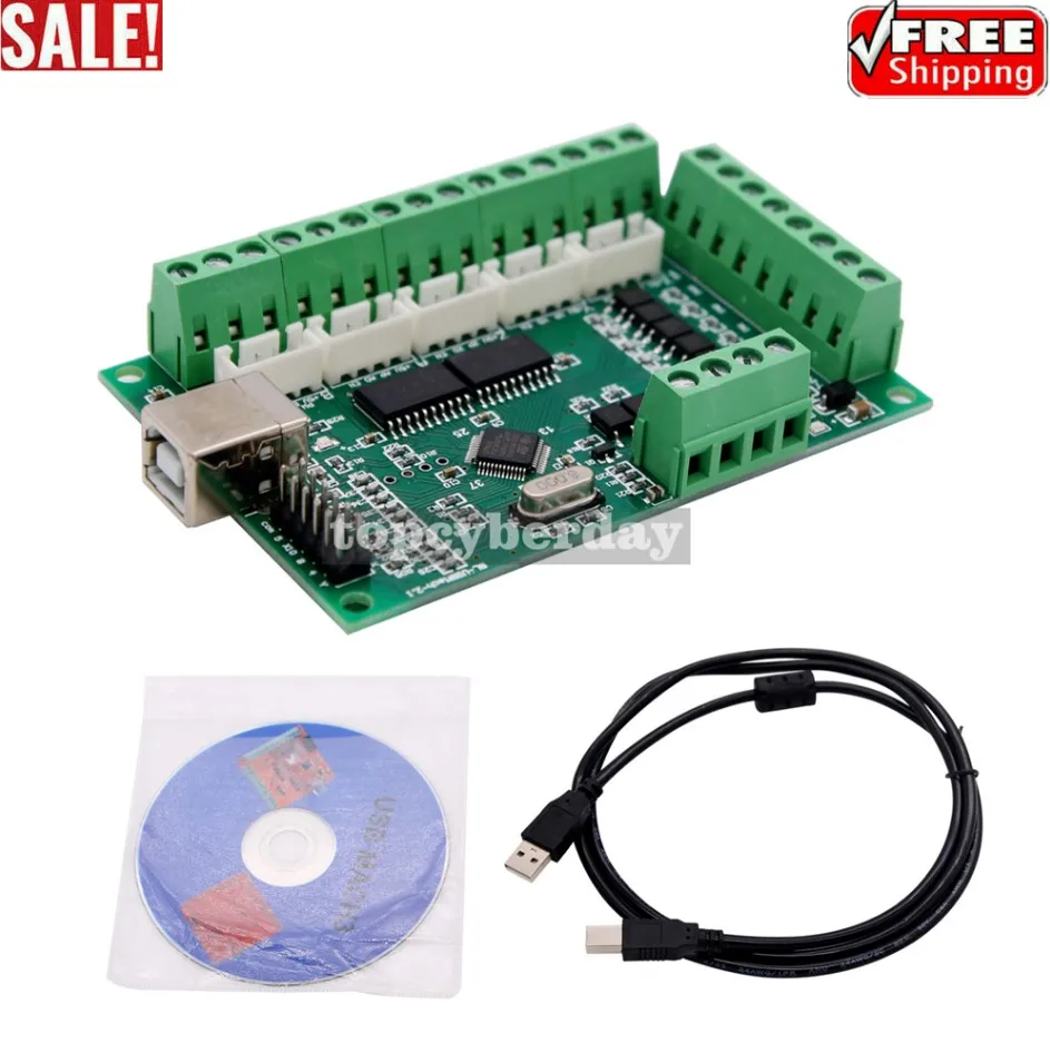 

MACH3 CNC Breakout Board USB 100KHz 5-Axis Interface Driver Motion Controller g