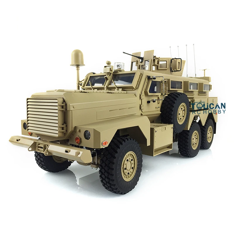 Фото 1/12 6*6 6x6 MRAP P602 Взрывозащищенный радиоуправляемый автомобиль с дистанционным управлением Гусеничный без световой звуковой системы TOUCAN Уличные игрушки для мальчиков TH16379 №3