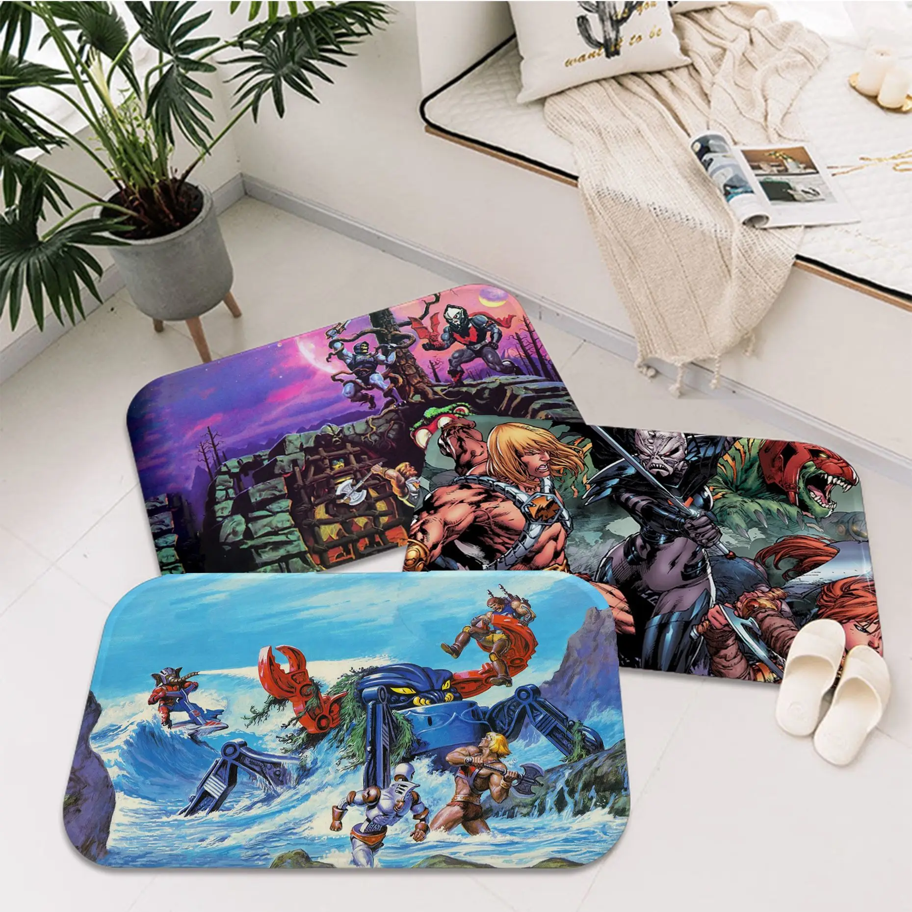 

He-Man and the Masters of the Universe Long Rugs Retro Multiple Choice Living Room Kitchen Rug Non-Slip Toilet Rug