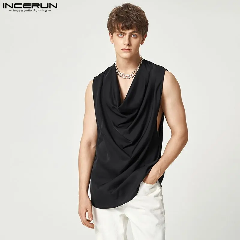 

Handsome Well Fitting Tops INCERUN Men Swing Collar Solid All-match Waistcoat Fashion Casual Style Male Hot Sale Vest S-5XL 2023