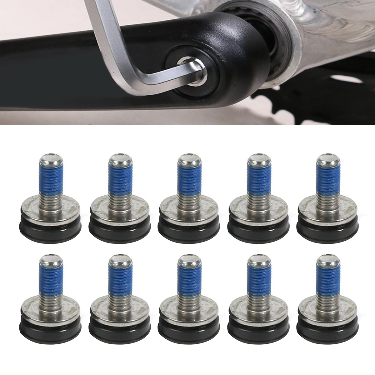 

10 Pcs Bike 8mm Hex Crank Arm Fixing Bolts Bicycle Crank Screws for Square Hole Crankset Bottom Bracket