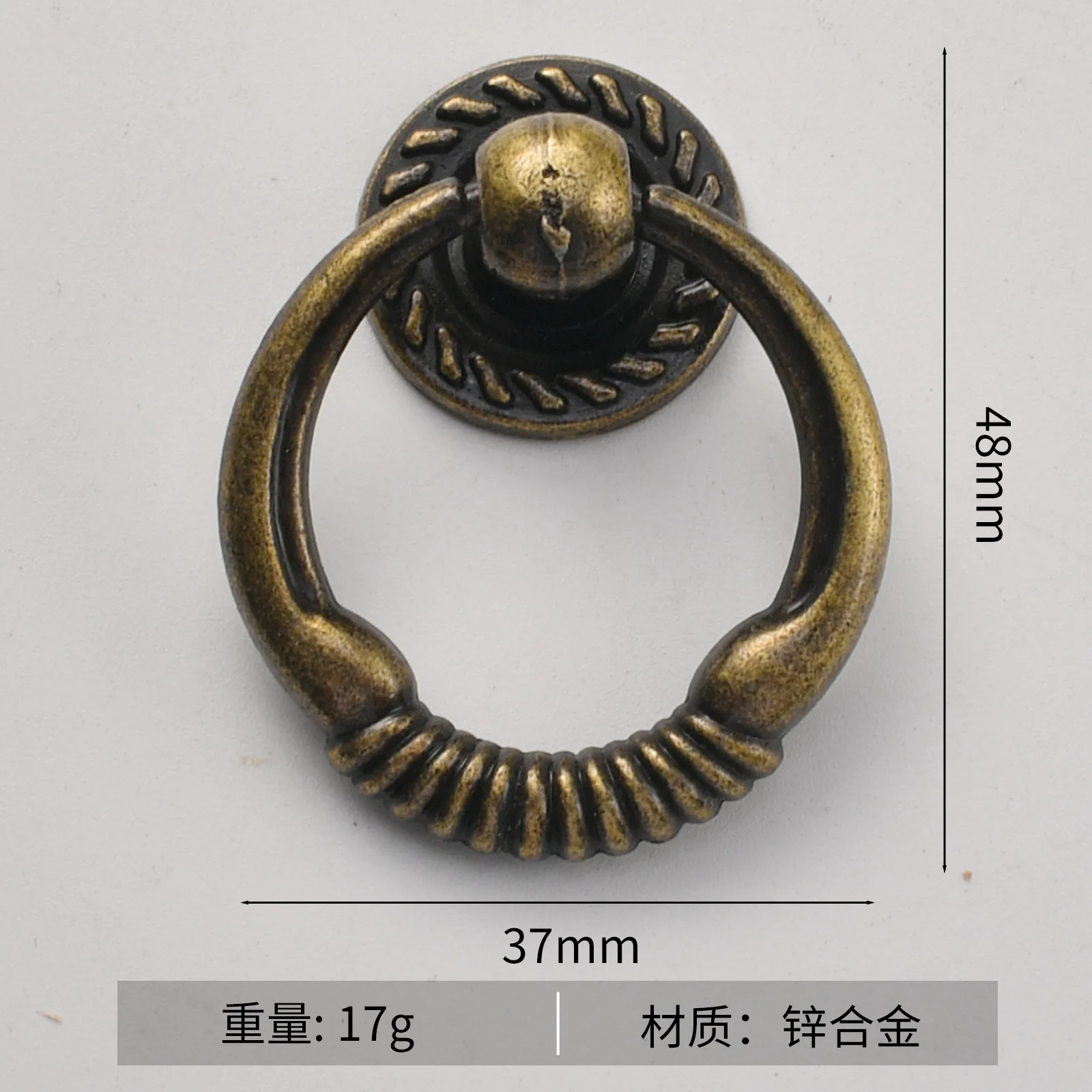 

Ретро европейское бронзовое кольцо для ящика, ручка для дверцы шкафа с одним отверстием