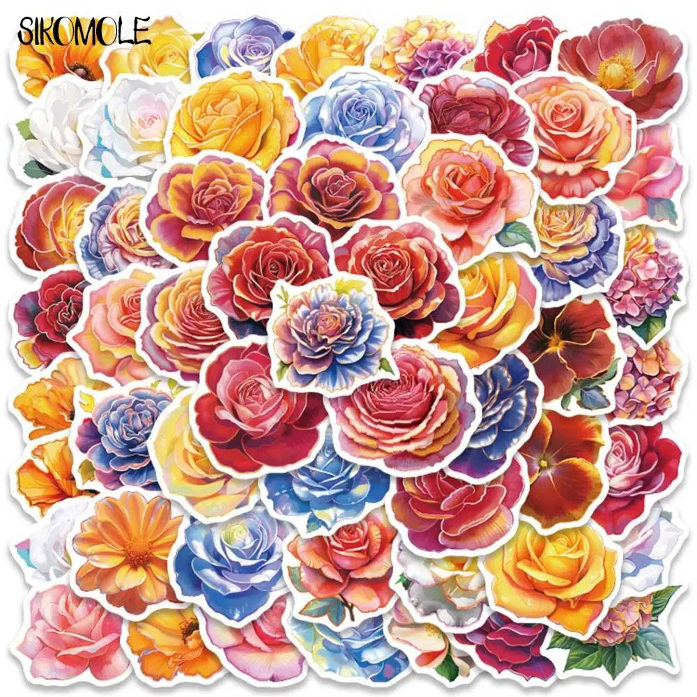 Наклейки в виде цветов и растений 10/30/55 шт.