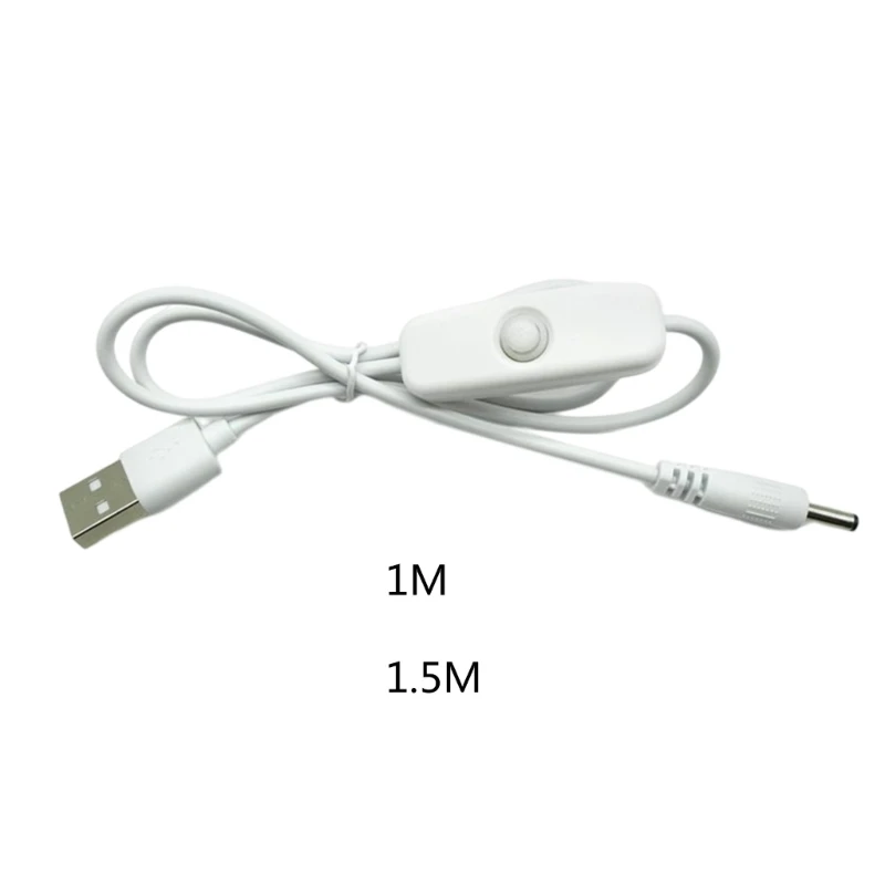 

USB Male to DC-switch Cable DC3.5x1.35 Port LED Dimmer USB Power Supply Wire Drop Shipping