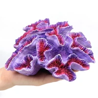 2022jmt 1pc simulation flower piece resin purple coral reef plant aquarium ornament diy fish tank landscap decoration