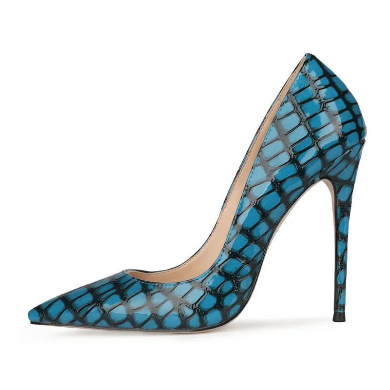 Arden Furtado/летние туфли из тисненой кожи на тонком каблуке высоком с острым носком