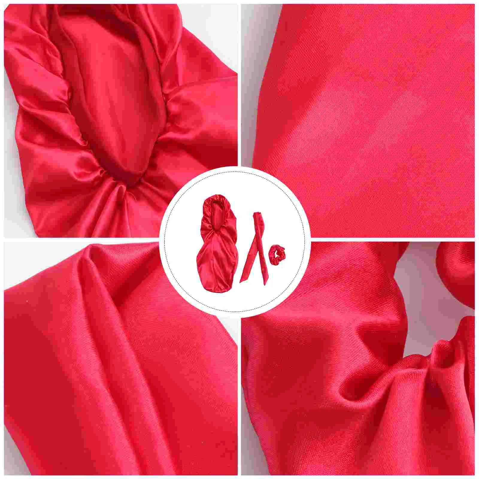 

Bonnet Satin Hair Silk Wrap Cap Elastic Band Sleepingfor Adjustable Double Layer Bonnets Night