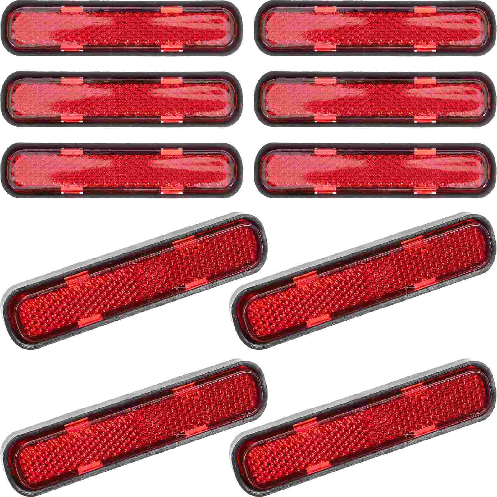 

10 Pcs Bike Reflectors Driveway Screw Safety Plastic Motorcycle Bicycles Trailer