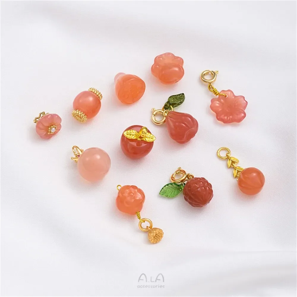 Натуральный Южный Красный Соль Конфеты Агат Бабочка Лотос Lucky Cat Персик Малина