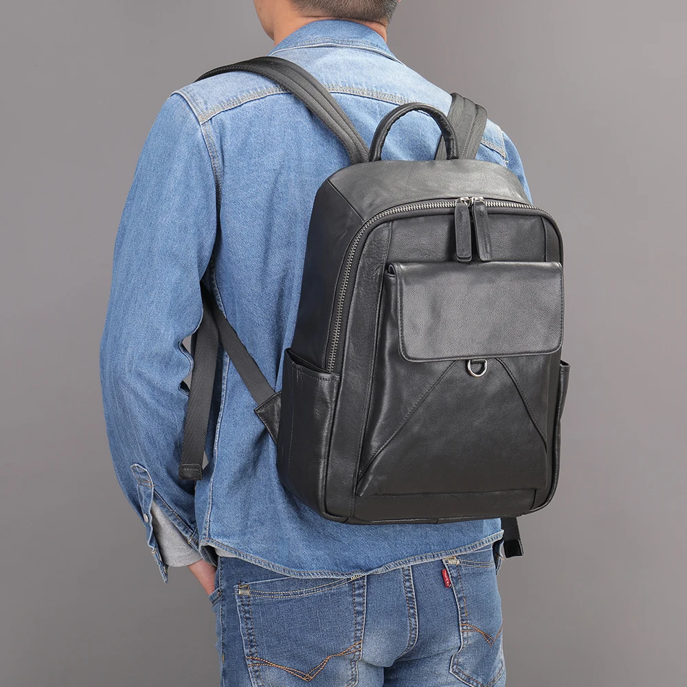 Мужской рюкзак MVA из воловьей кожи школьный мужской дорожные Брендовые