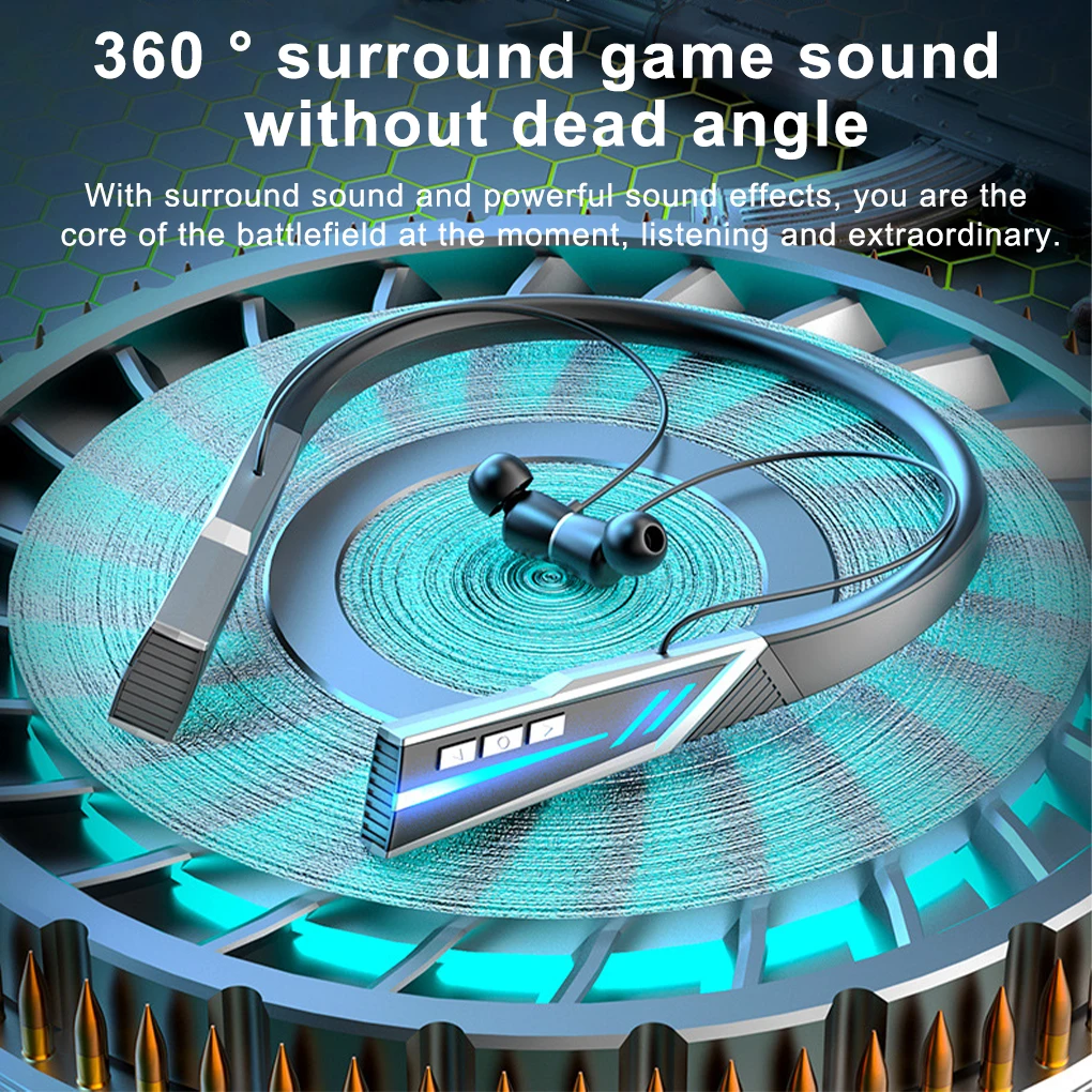 Фото Беспроводные наушники, совместимые с Bluetooth, 800 мАч, голосовые подсказки, 15 м, шумоподавление, пот, наушники-вкладыши, гарнитура №1