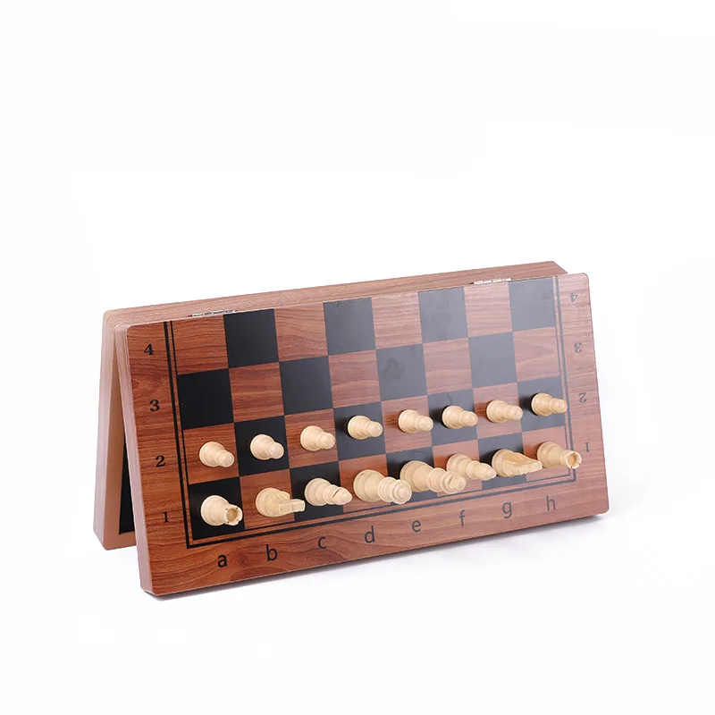 Large Size Magnetic Folding Chess High Quality Wooden Advanced Printing With 2 Extra Queen Pieces For Beginner Children Gift | Спорт и